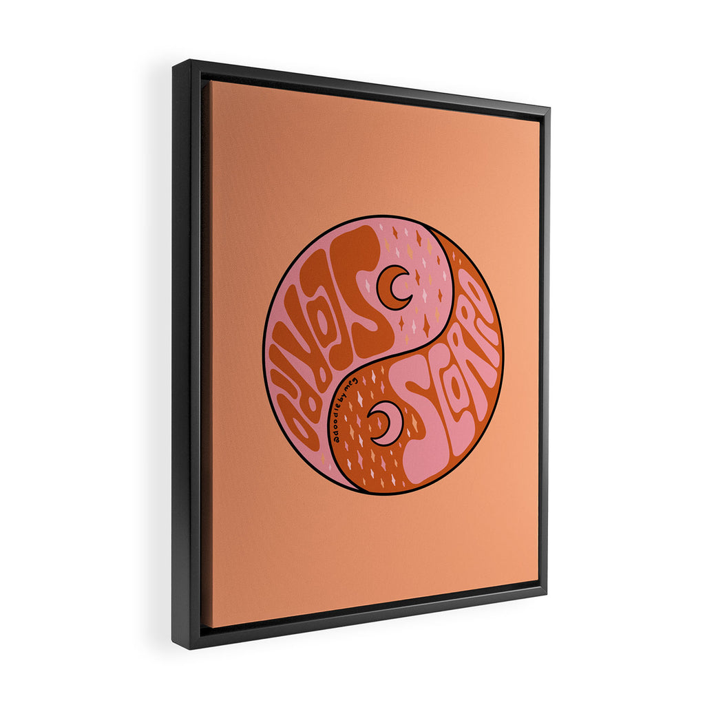 Scorpio Yin Yang Framed Canvas Print Gallery Image 2