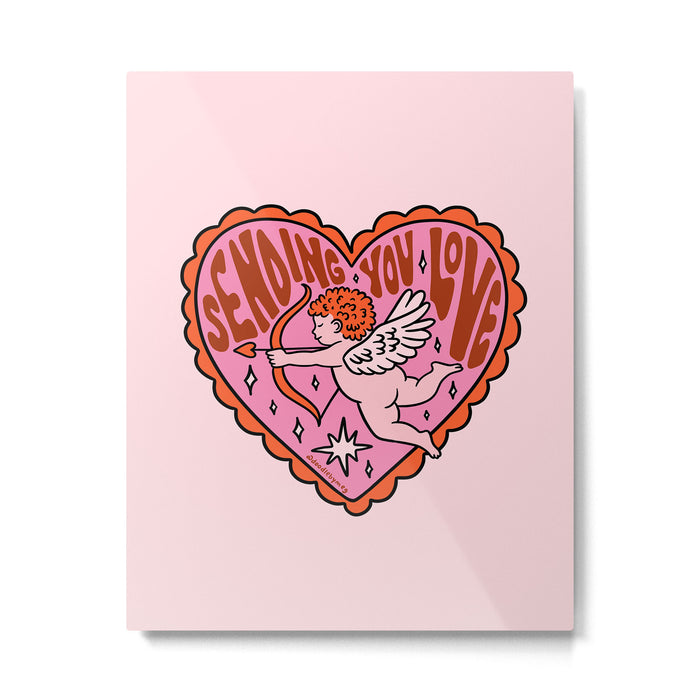 Sending You Love Cupid Metal Print Gallery Image 1