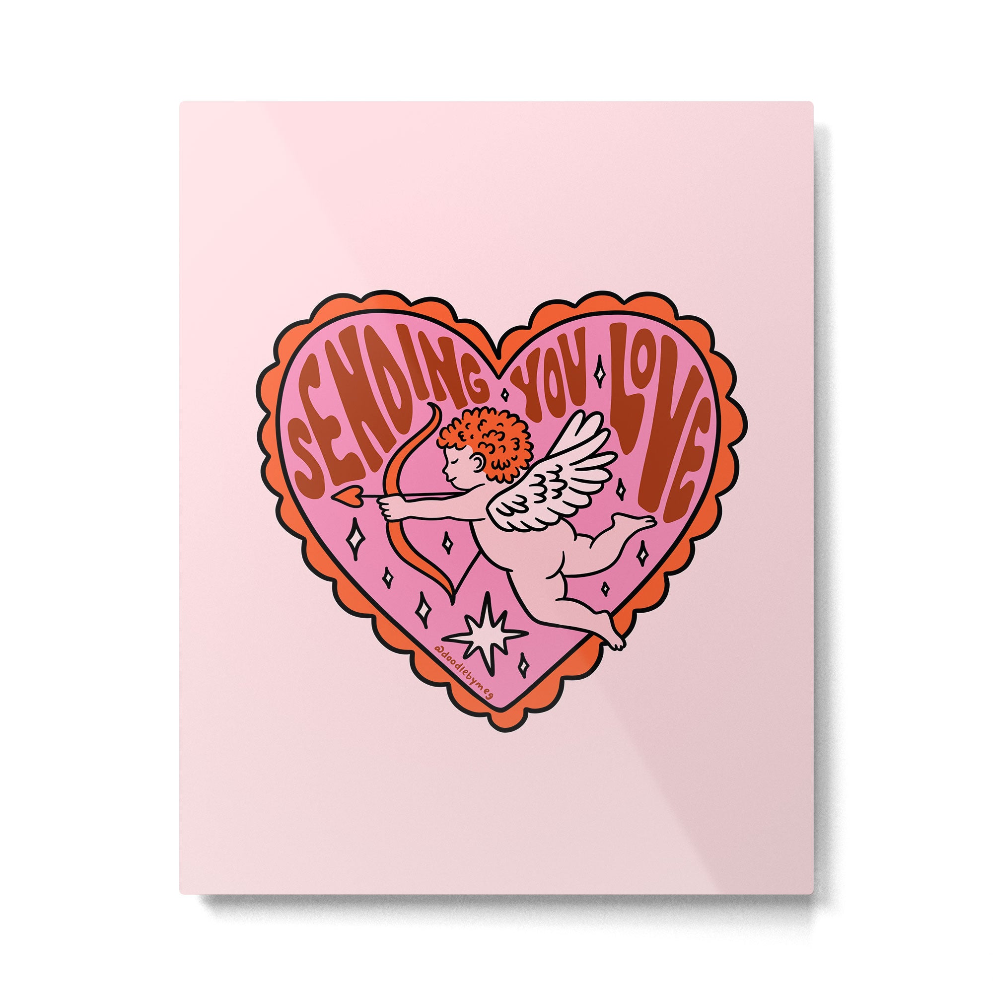 Sending You Love Cupid Metal Print Gallery Image 6