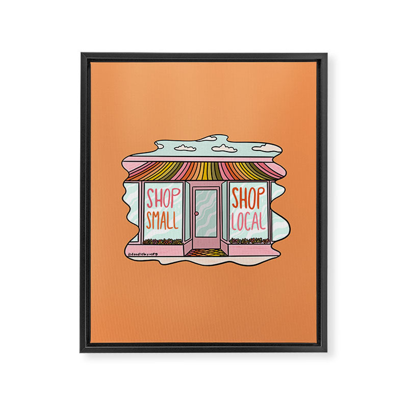 Shop Local Shop Small Framed Canvas Print Gallery Image 8