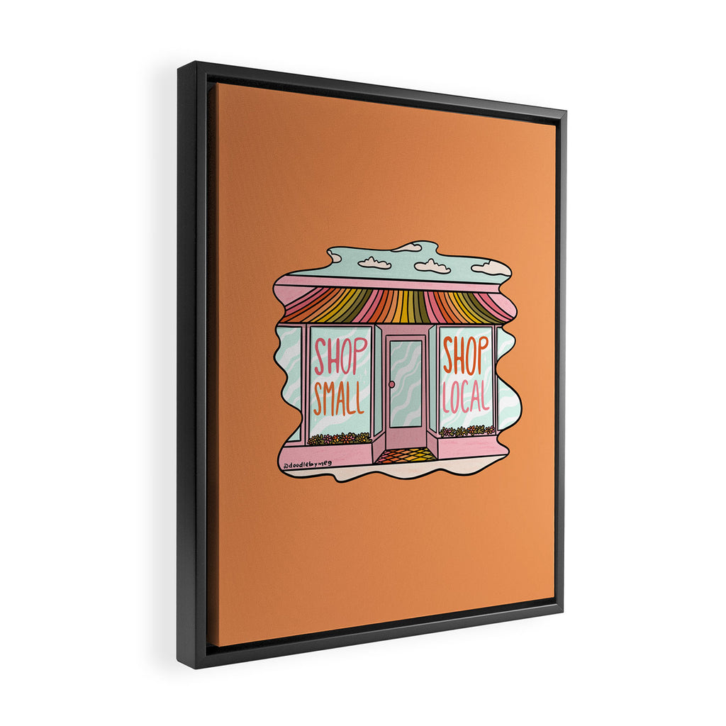 Shop Local Shop Small Framed Canvas Print Gallery Image 2
