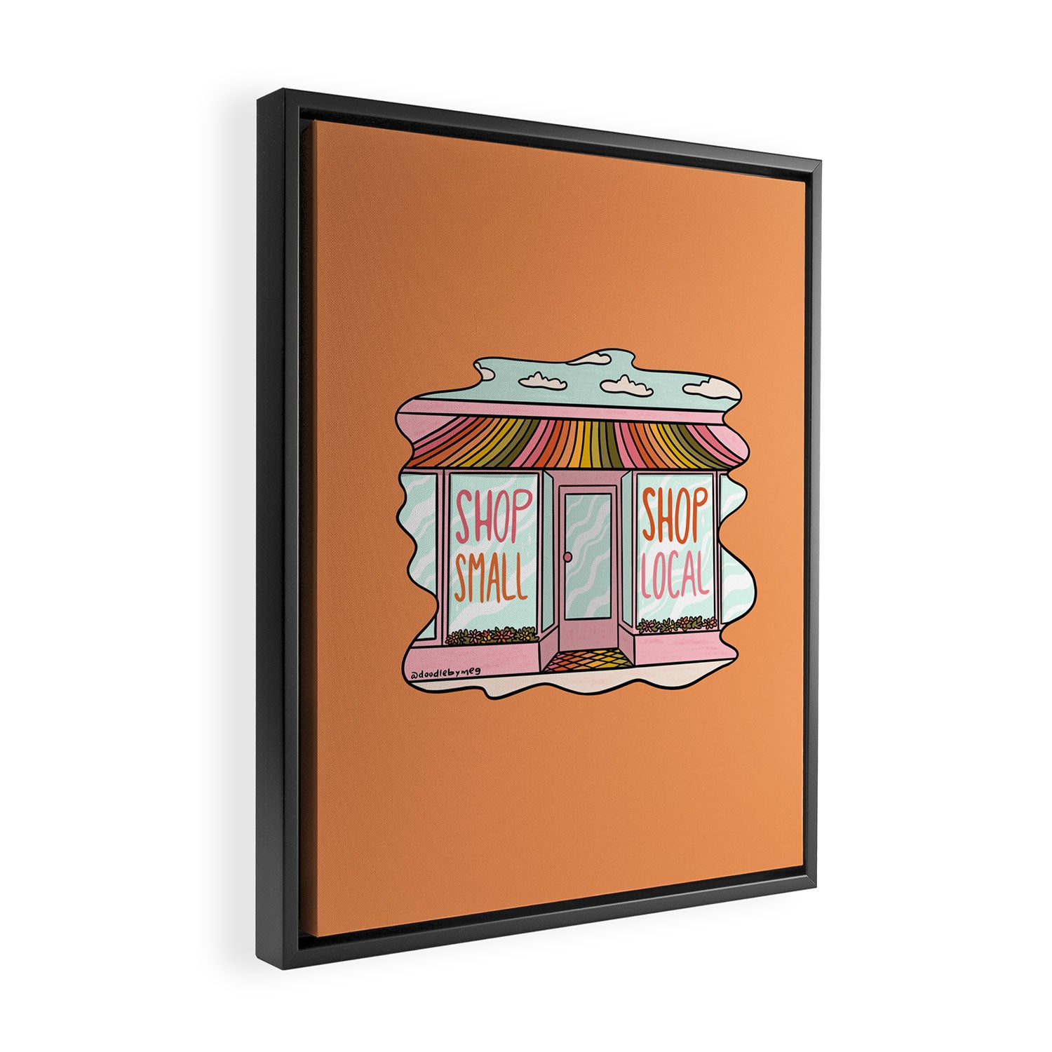 Shop Local Shop Small Framed Canvas Print Gallery Image 2
