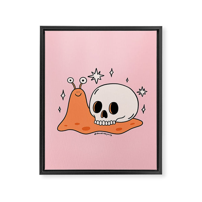 Skull Snail Framed Canvas Print Gallery Image 1