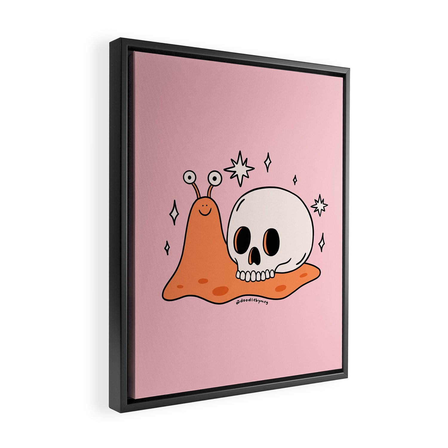Skull Snail Framed Canvas Print Gallery Image 2