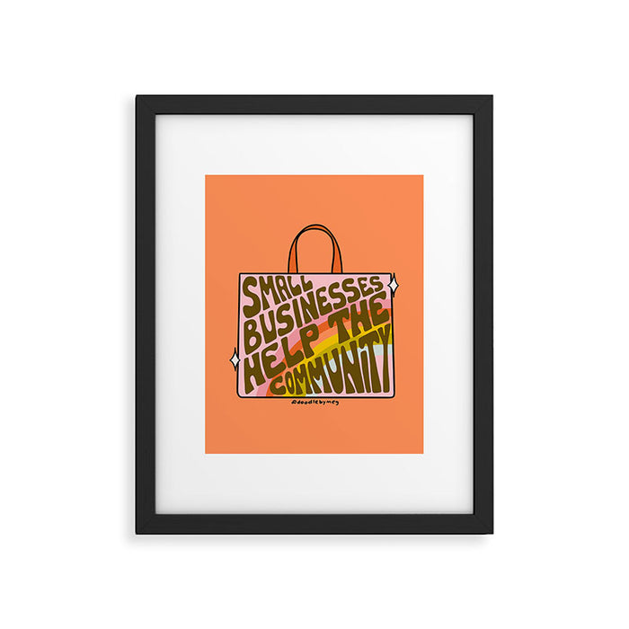 Small Businesses Help the Community Framed Art Print Gallery Image 1