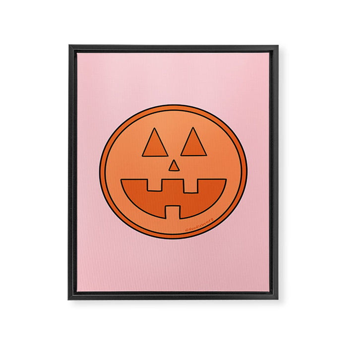 Smile Jack O Lantern Framed Canvas Print Gallery Image 1