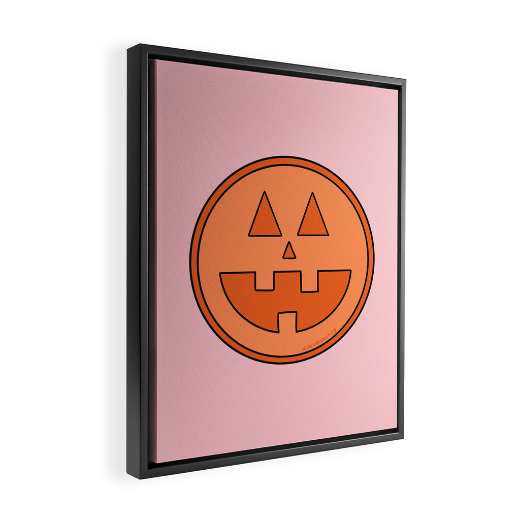 Smile Jack O Lantern Framed Canvas Print Gallery Image 2