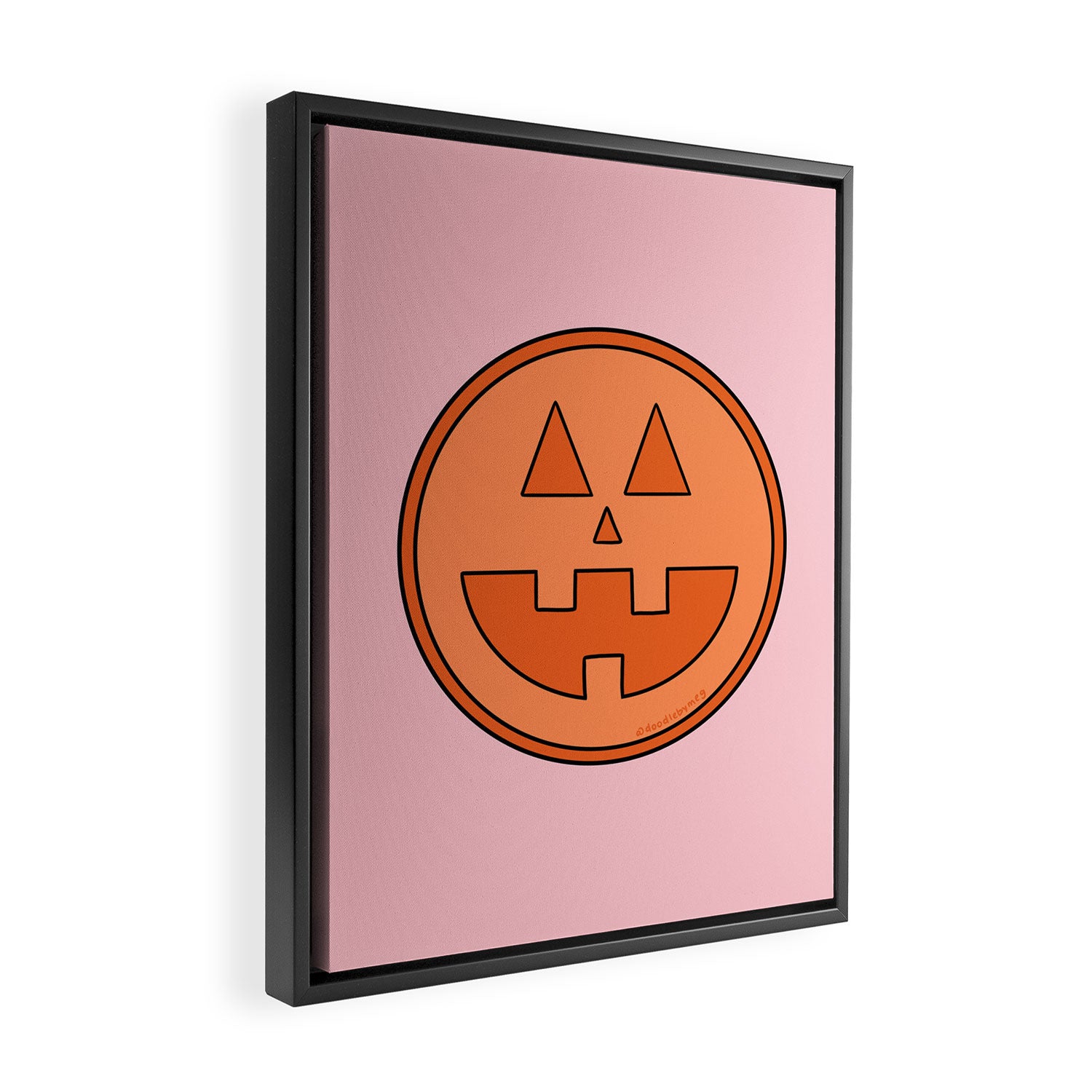 Smile Jack O Lantern Framed Canvas Print Gallery Image 2