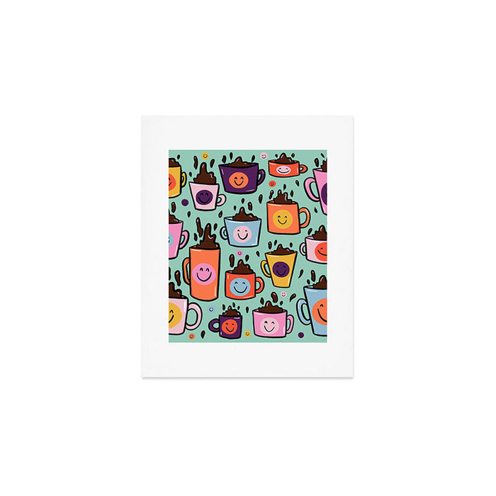 Smiley Coffee Art Print Gallery Image 1