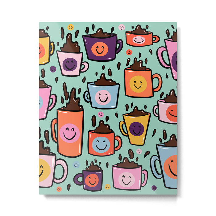 Smiley Coffee Metal Print Gallery Image 1