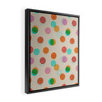 Happy Face Stamp Print Framed Canvas Print Gallery Image 2