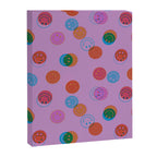 Smiley Face Stamp Print in Purple Canvas Print Gallery Image 8
