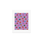 Smiley Face Stamp Print in Purple Art Print Gallery Image 1
