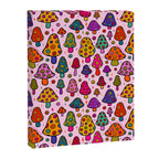 Smiley Mushrooms Print in Pink Canvas Print Gallery Image 8