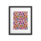 Smiley Mushrooms Print in Pink Framed Art Print Gallery Image 6