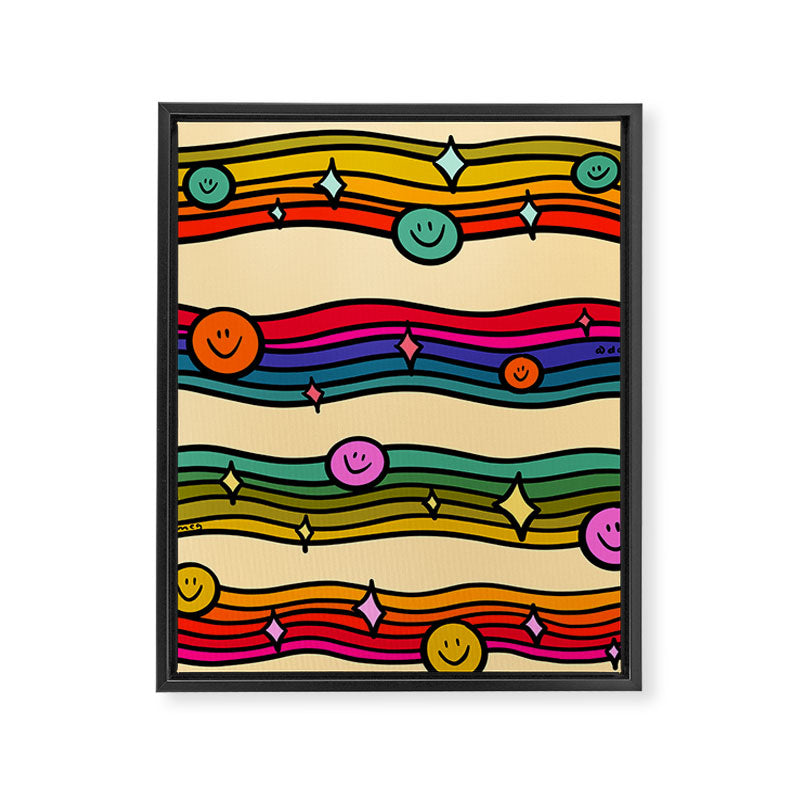 Smiley Print Framed Canvas Print Gallery Image 8