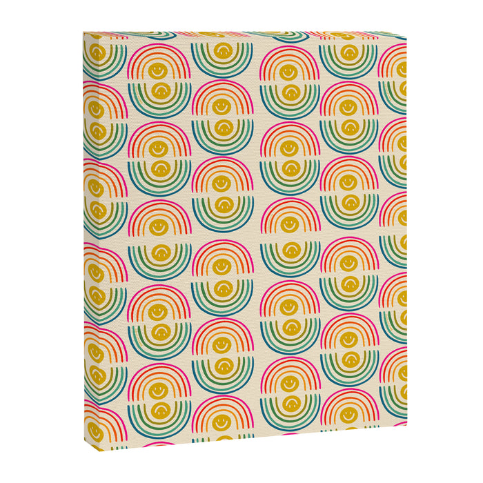 Smiley Rainbow Print Canvas Print Gallery Image 1