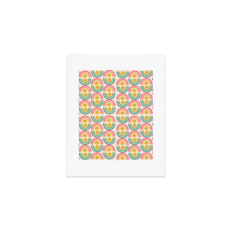 Smiley Rainbow Print Art Print Gallery Image 1