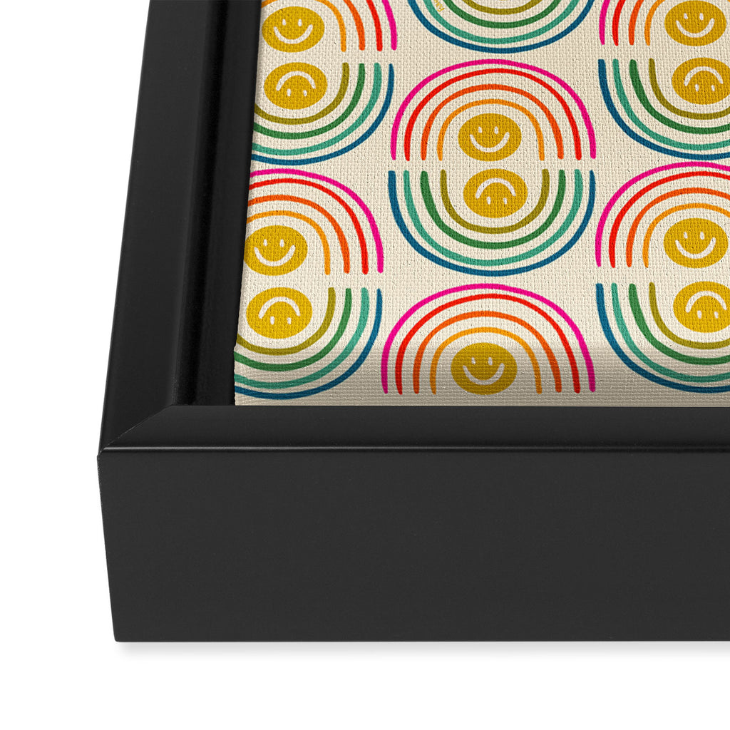 Smiley Rainbow Print Framed Canvas Print Gallery Image 3