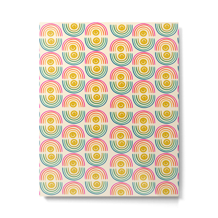 Smiley Rainbow Print Metal Print Gallery Image 1