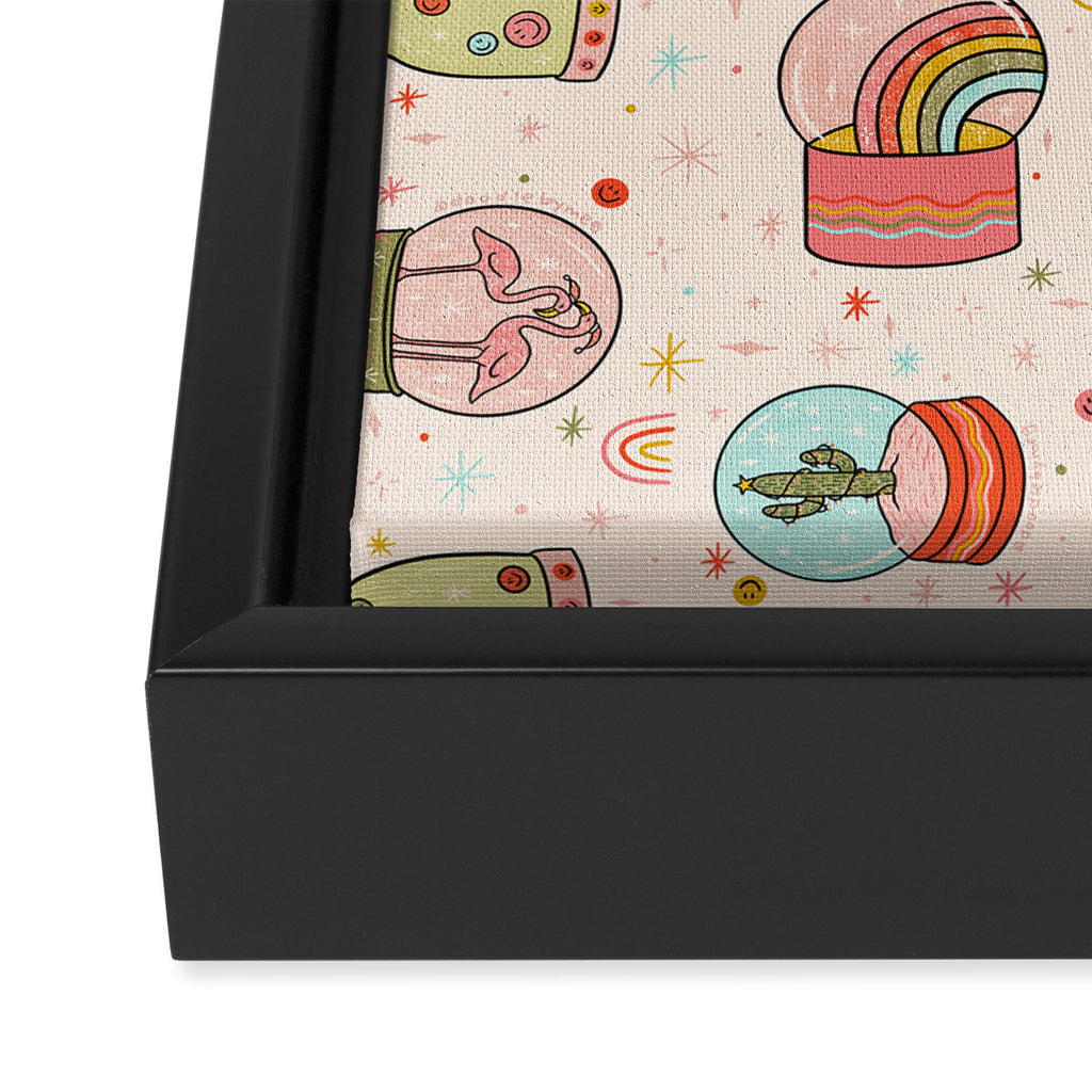 Snow Globe Print Framed Canvas Print Gallery Image 3