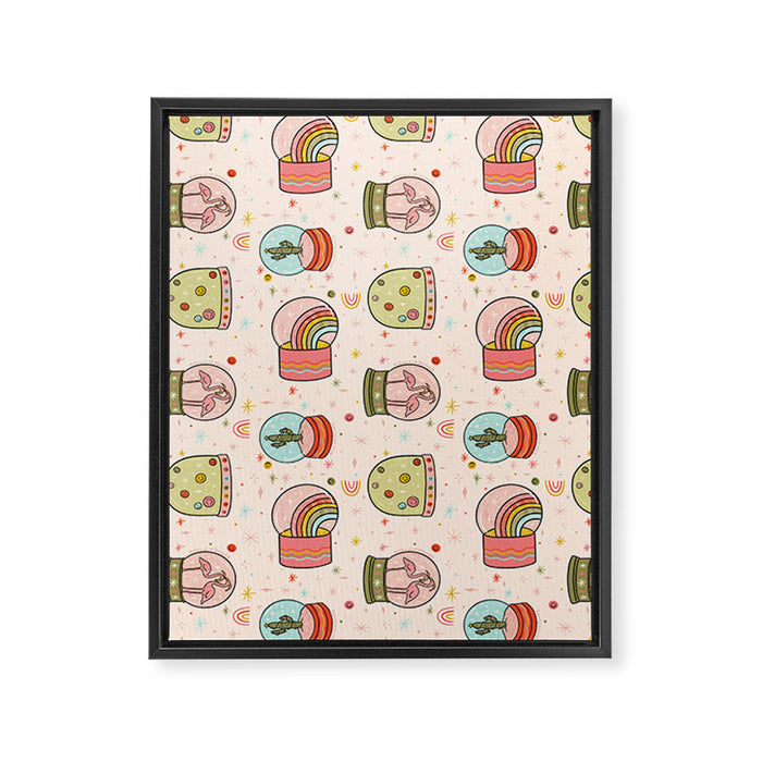 Snow Globe Print Framed Canvas Print Gallery Image 1