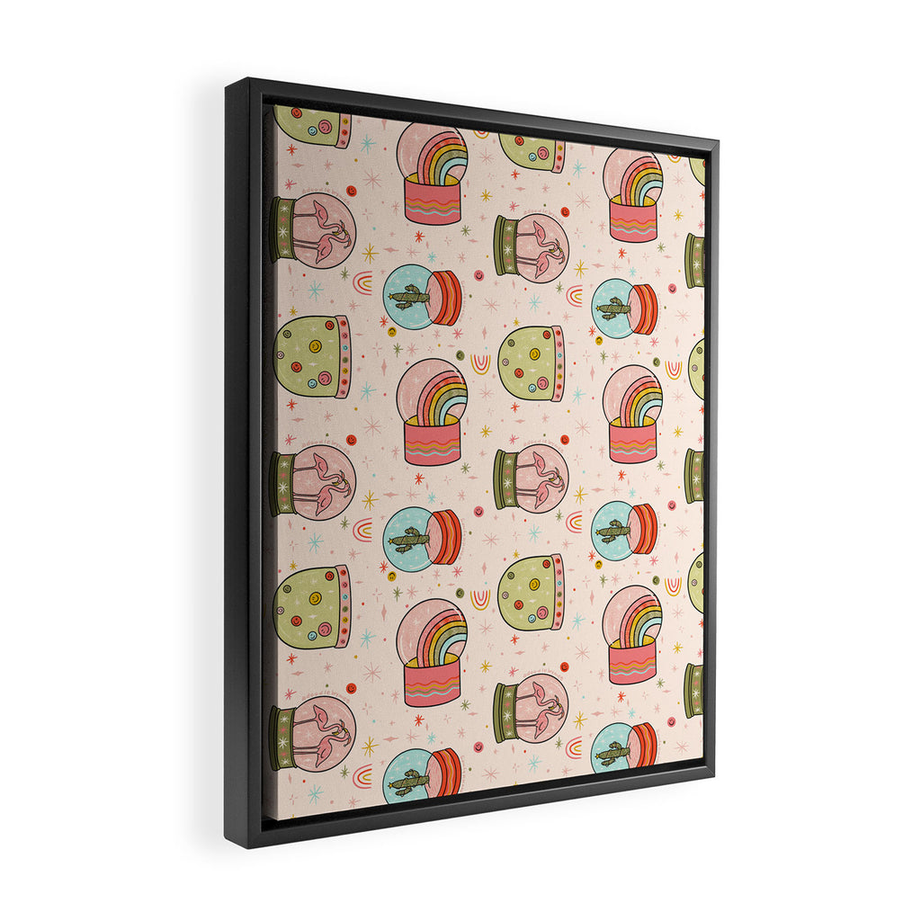 Snow Globe Print Framed Canvas Print Gallery Image 2