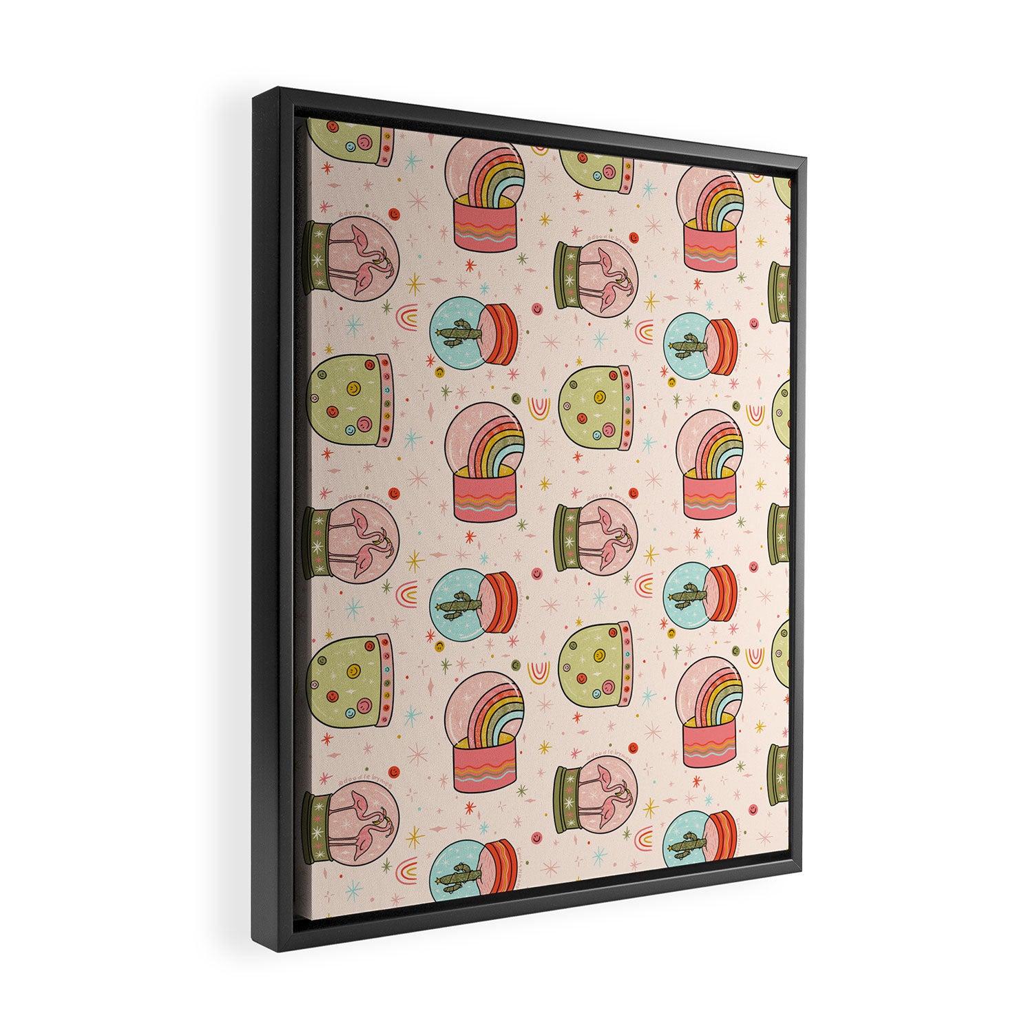 Snow Globe Print Framed Canvas Print Gallery Image 2