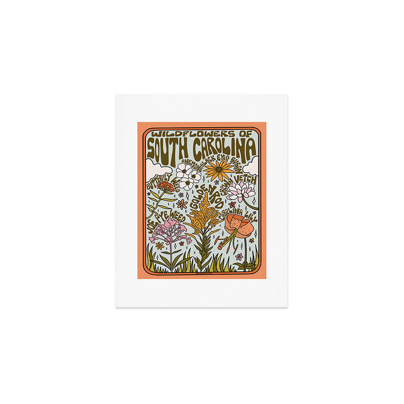 South Carolina Wildflowers Art Print Gallery Image 1