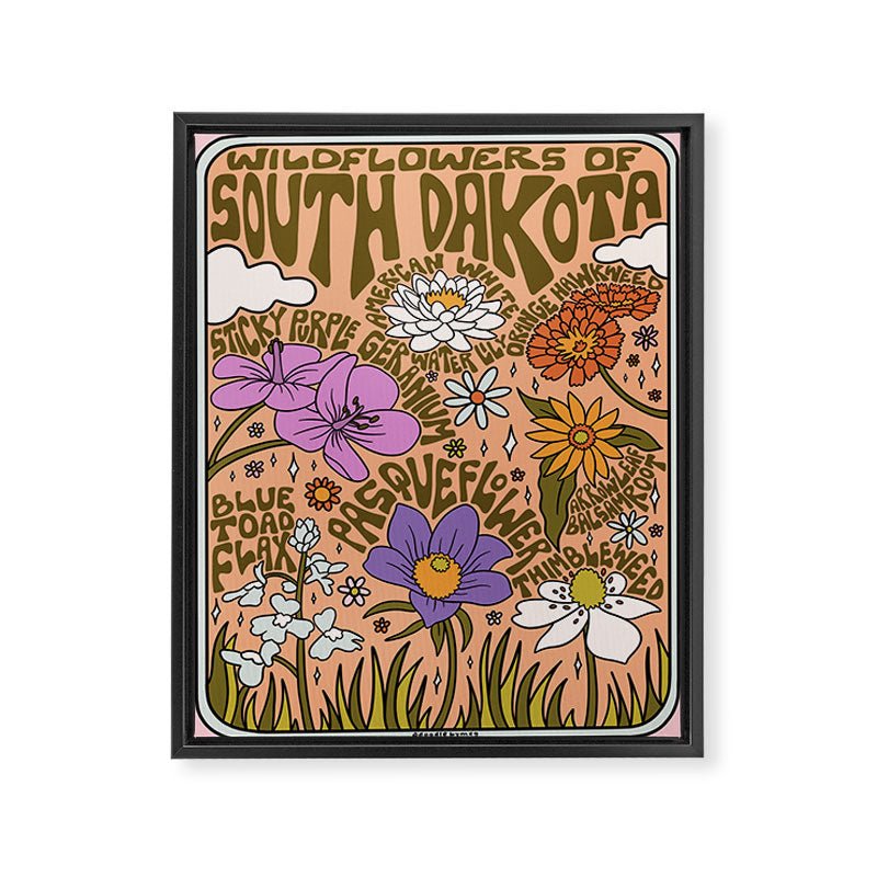 South Dakota Wildflowers Framed Canvas Print Gallery Image 8