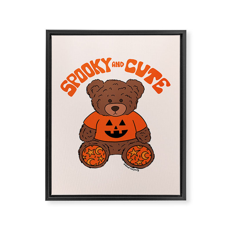 Spooky and Cute Bear Framed Canvas Print Gallery Image 8