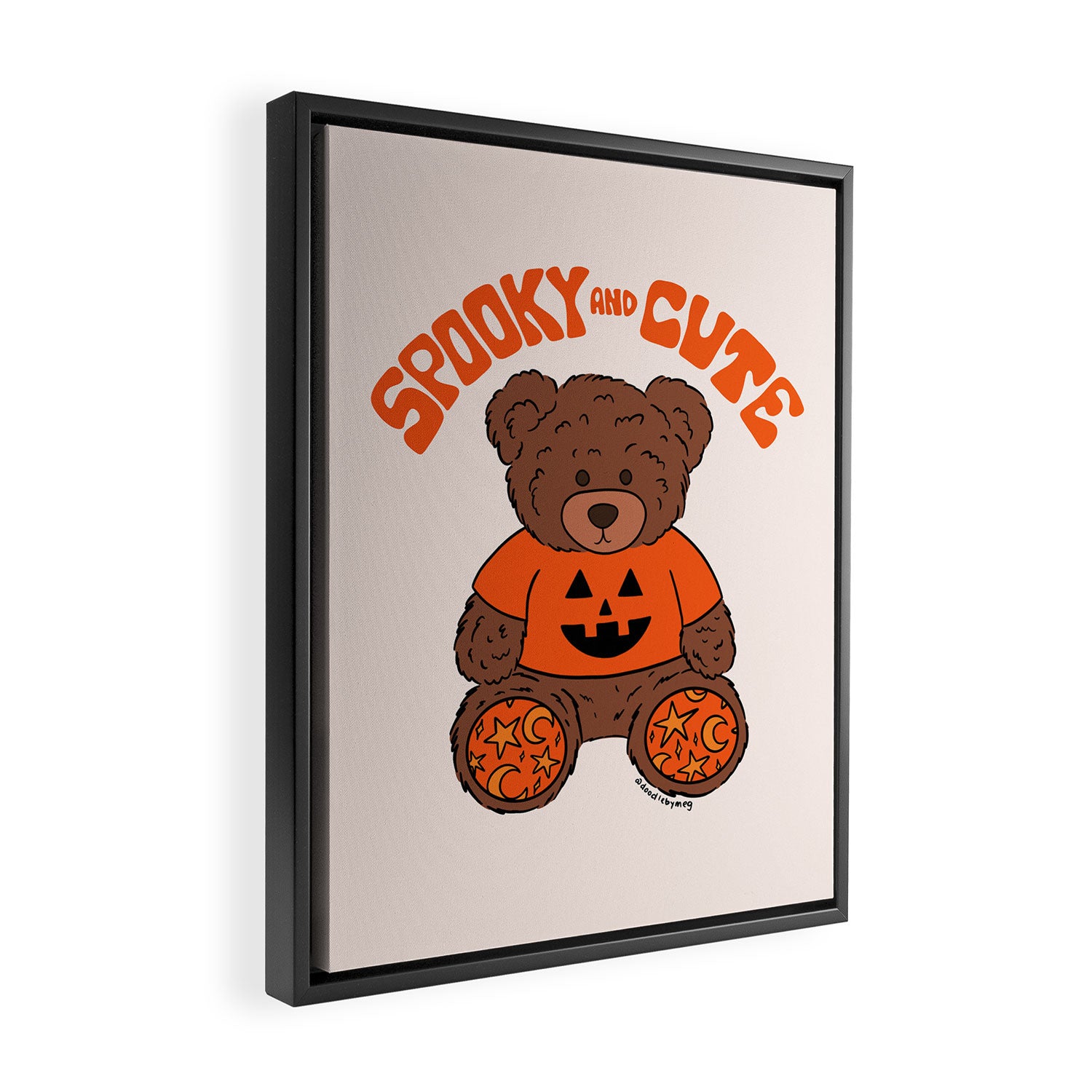 Spooky and Cute Bear Framed Canvas Print Gallery Image 2