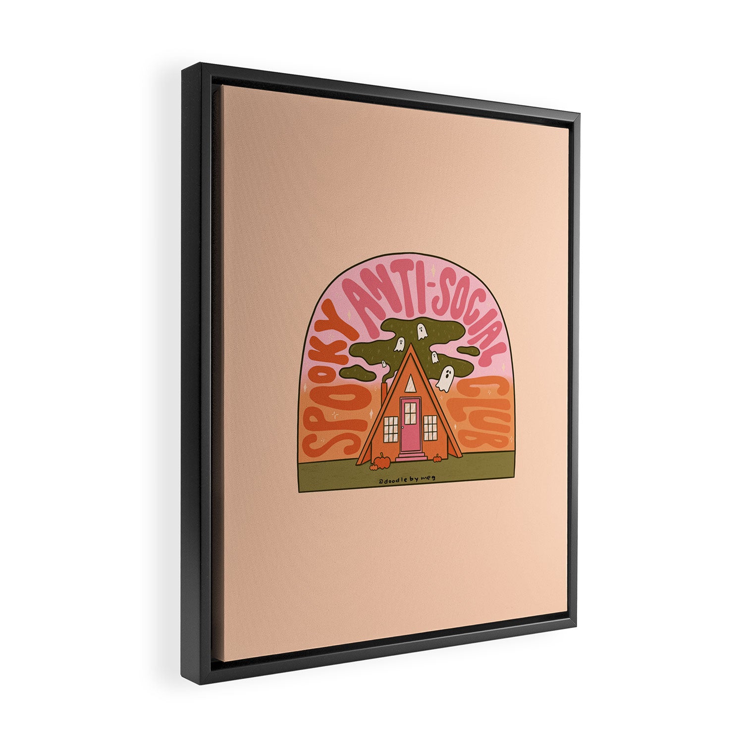 Spooky Anti-Social Club Framed Canvas Print Gallery Image 2