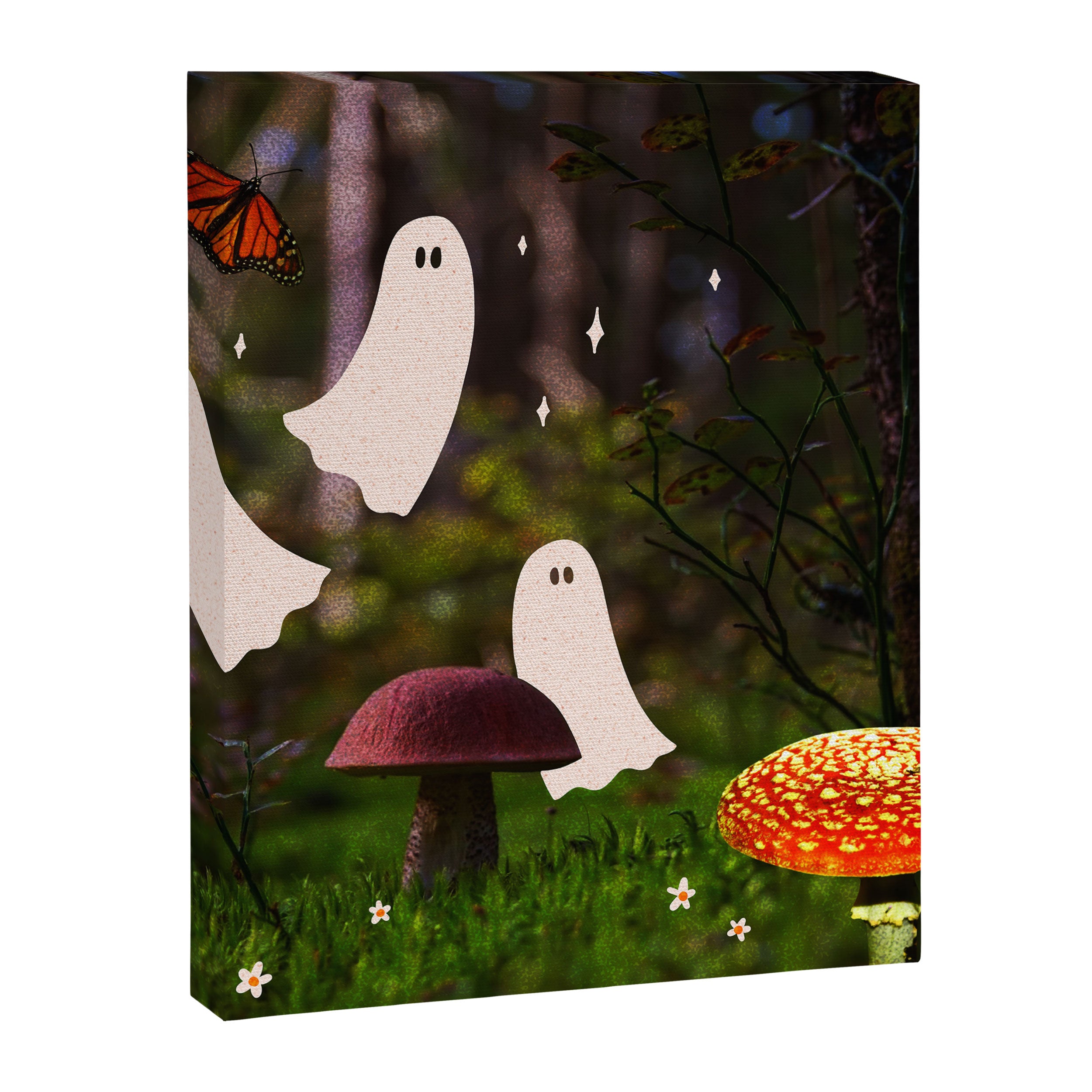 Spooky Forest Ghost Collage Canvas Print Gallery Image 8