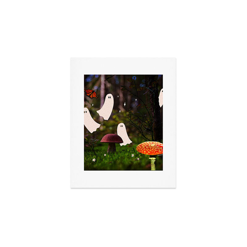 Spooky Forest Ghost Collage Art Print Gallery Image 1