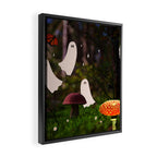 Spooky Forest Ghost Collage Framed Canvas Print Gallery Image 2