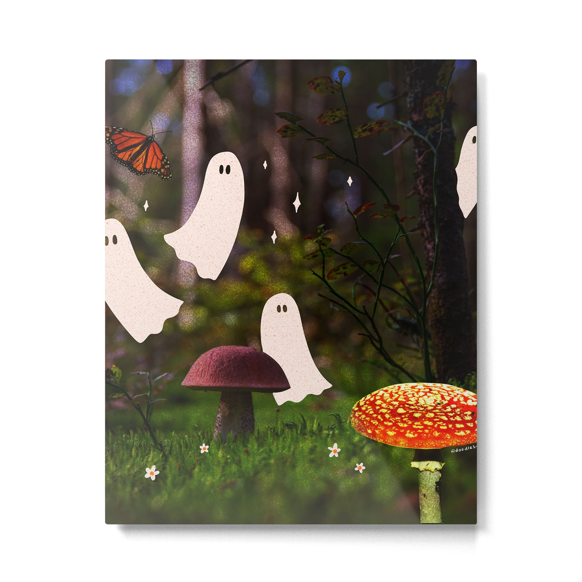 Spooky Forest Ghost Collage Metal Print Gallery Image 6