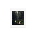 Spooky Ghost in the Forest Collage Art Print Gallery Image 1