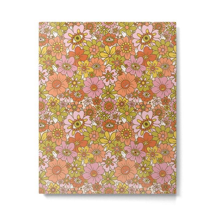 Spooky Groovy Flower Print Metal Print Gallery Image 1
