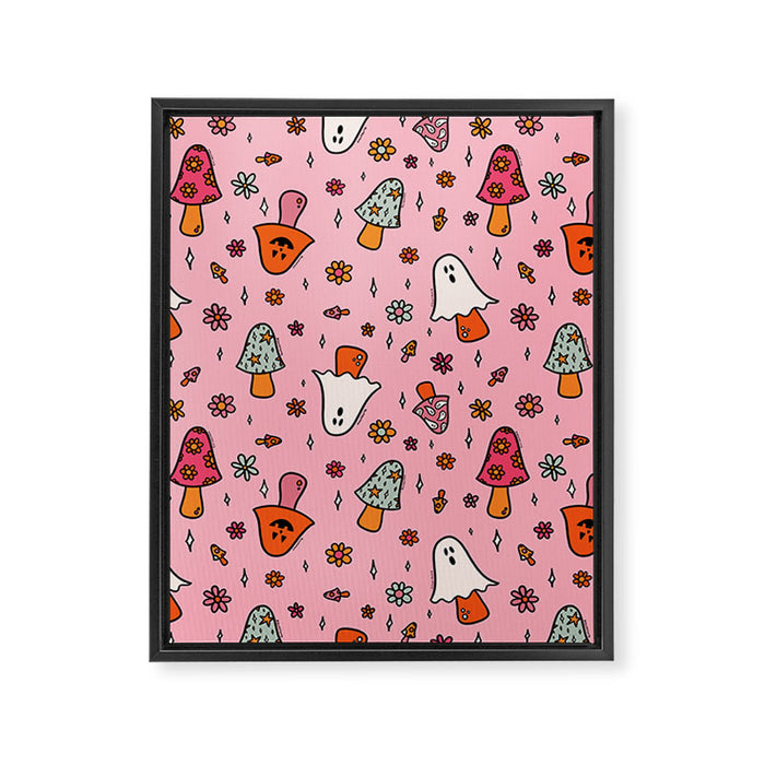Spooky Mushroom Print Framed Canvas Print Gallery Image 1