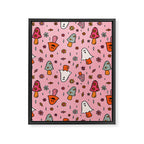 Spooky Mushroom Print Framed Canvas Print Gallery Image 8