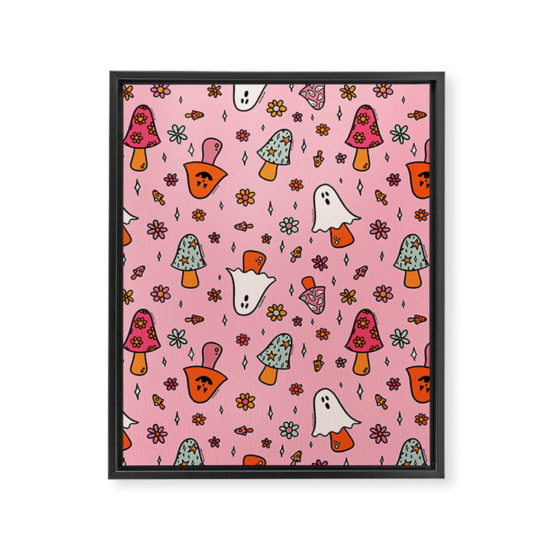 Spooky Mushroom Print Framed Canvas Print Gallery Image 8