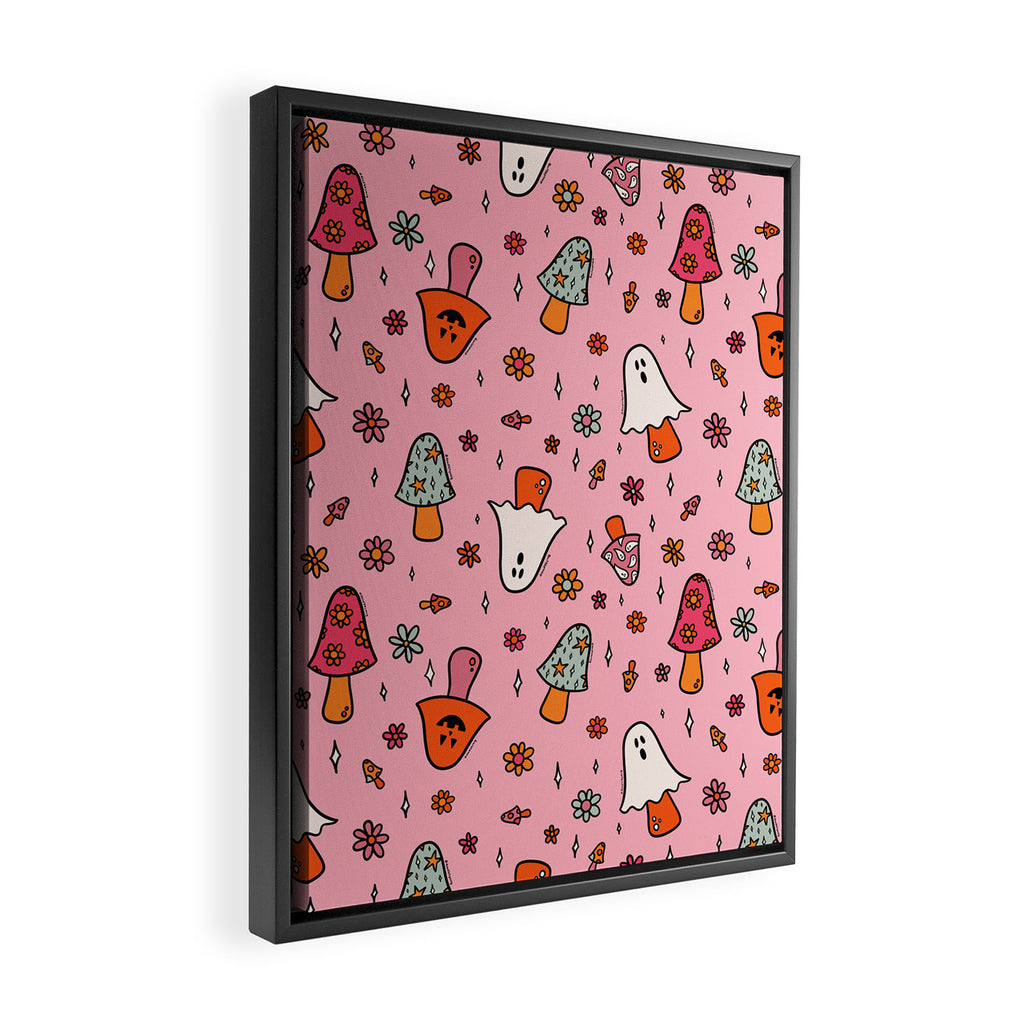 Spooky Mushroom Print Framed Canvas Print Gallery Image 2