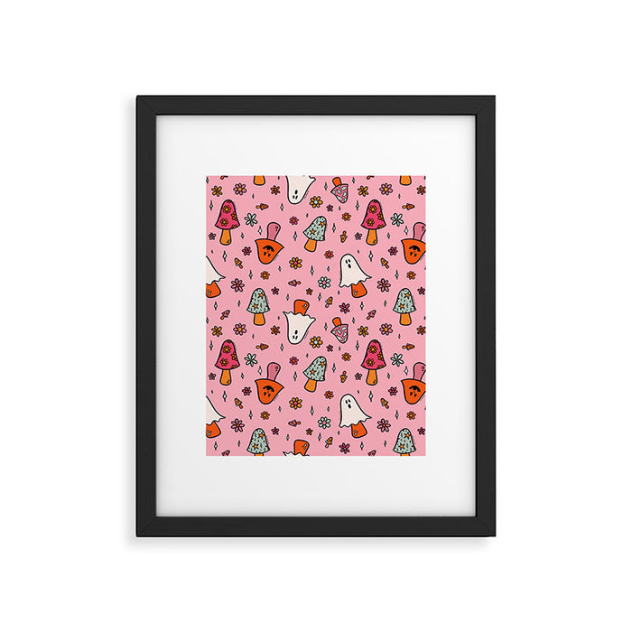 Spooky Mushroom Print Framed Art Print Gallery Image 1