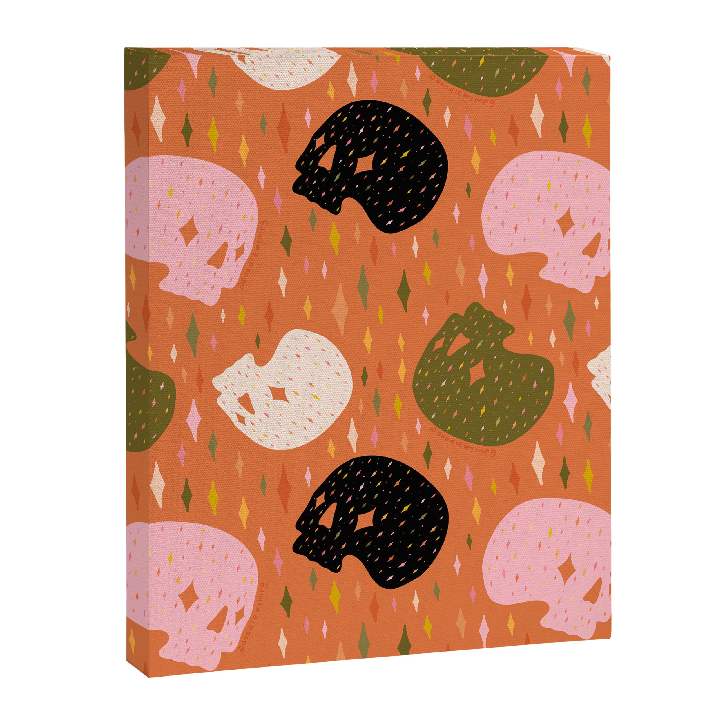 Spooky Skull Print Canvas Print Gallery Image 8