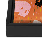 Spooky Skull Print Framed Canvas Print Gallery Image 3