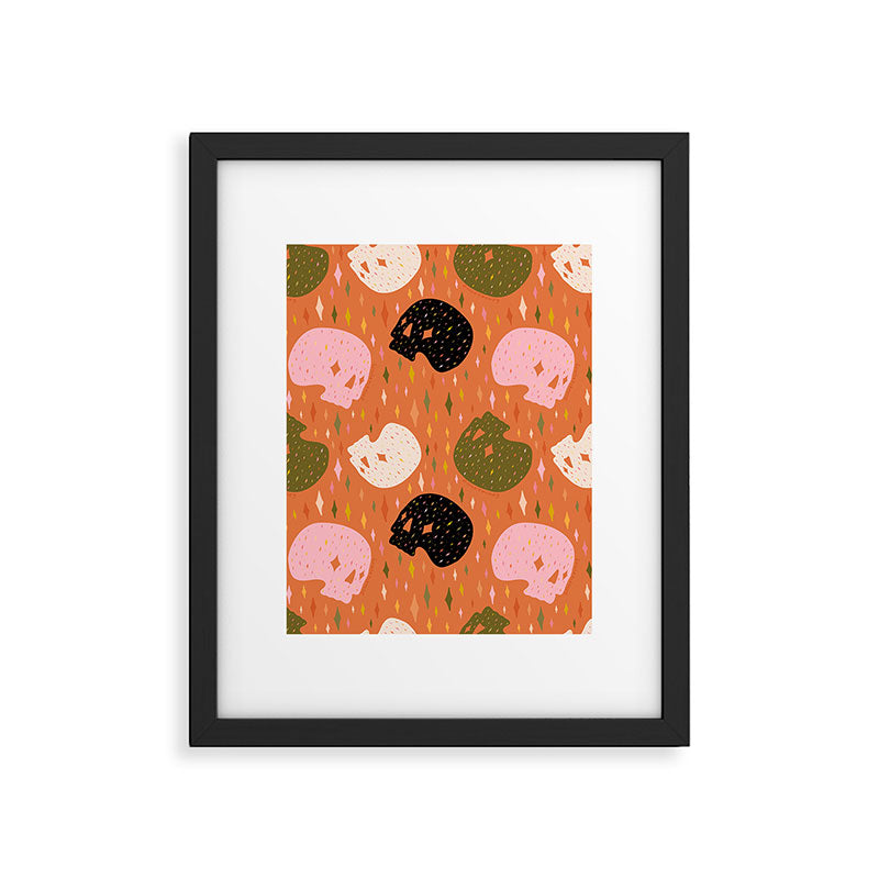 Spooky Skull Print Framed Art Print Gallery Image 6