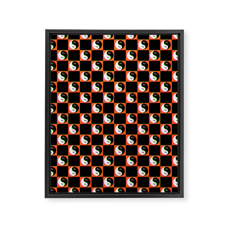 Spooky Yin Yang 3D Print Framed Canvas Print Gallery Image 8