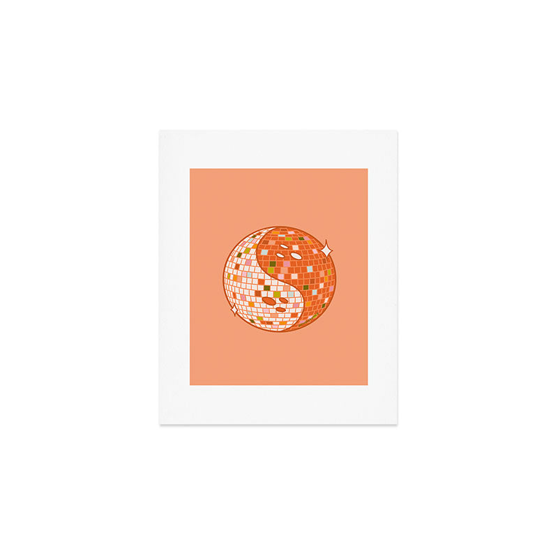 Spooky Yin Yang Disco Ball Art Print Gallery Image 1