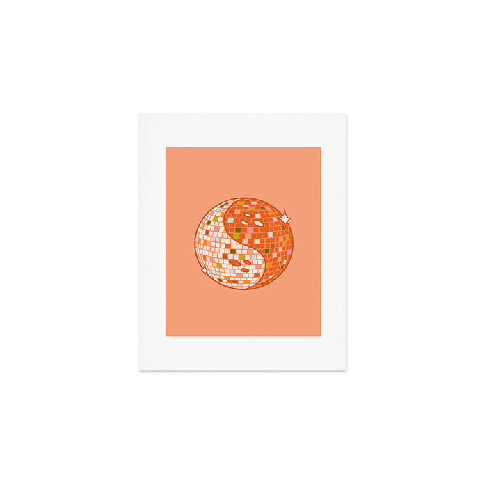 Spooky Yin Yang Disco Ball Art Print Gallery Image 1